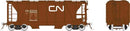 PREORDER Rapido 149011A HO Enterprise 2-Bay Covered Hopper - Ready to Run -- Canadian National (MOW, Boxcar Red, white, Noodle Logo)