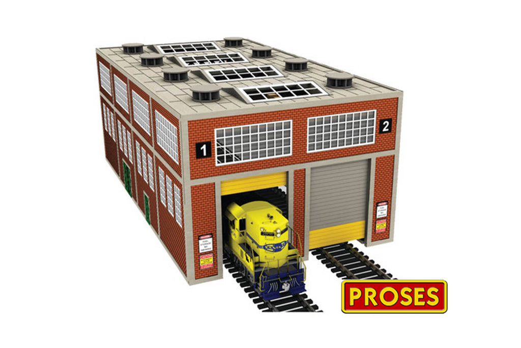 Bachmann 39119 DUAL-STALL MODERN ENGINE HOUSE WITH MOTORIZED DOORS (HO