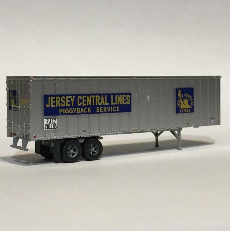 Trainworx Inc 4046701 Flexi-Van 40' Exterior-Post Semi Trailer - Assembled -- Central Railroad of New Jersey