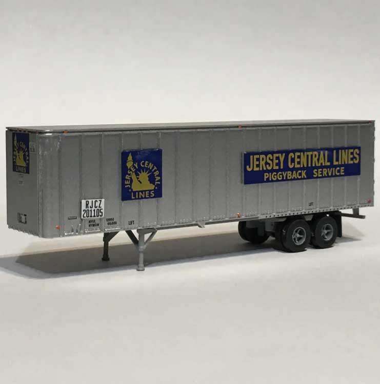 Trainworx Inc 4046703 	Flexi-Van 40' Exterior-Post Semi Trailer - Assembled -- Central Railroad of New Jersey