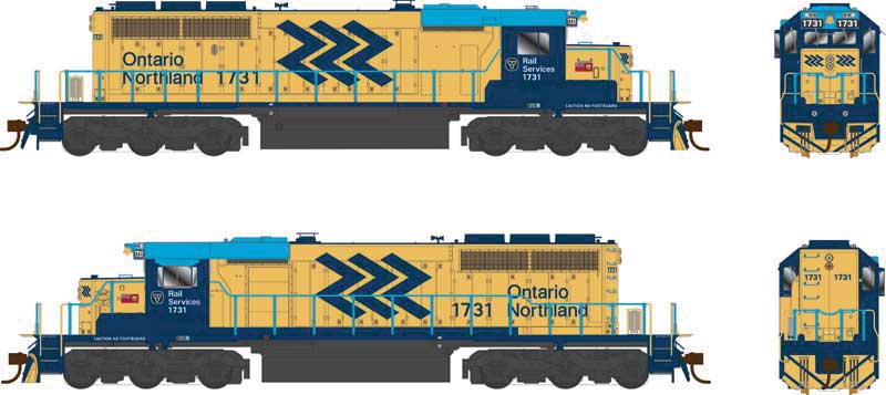 PREORDER Bowser 25335 GMD SD40-2 - LokSound 5 and DCC - Executive Line -- Ontario Northland