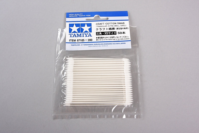 Tamiya 87105 CRAFT COTTON SWAB Triangular/Extra Small 50Pcs