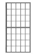 Tichy Train Group 8295 40-Pane Masonry Window w/Glazing -- 50 x 100" Scale, Fits .68 x 1.45" Opening pkg(6), HO Scale