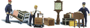 Woodland Scenics 2757 Depot Workers & Accessories - Scenic Accents, O Scale
