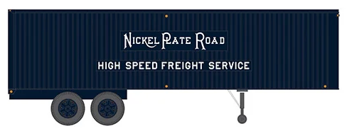 Rapido 403010 HO scale 35' Fruehauf Integral-Post Volume Van - Nickel Plate: