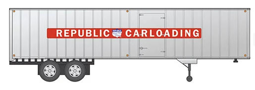 Rapido HO scale 40' Fruehauf Exterior-Post Volume Van - Republic Carloading: