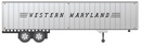 Rapido HO scale 40' Fruehauf Exterior-Post Volume Van - Western Maryland: