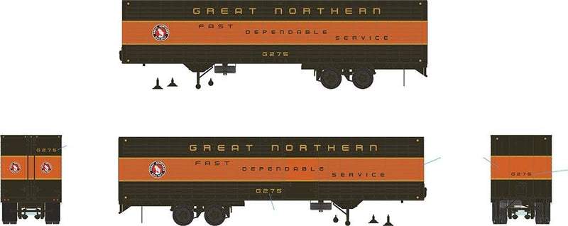 Rapido 403041 HO scale 40' Fruehauf Fluted Side Volume Van - Great Northern: