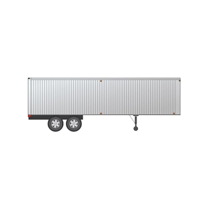 Rapido 403060 Fruehauf 40' Integral-Post Volume Van Trailer - Assembled -- Painted, Unlettered (silver), HO