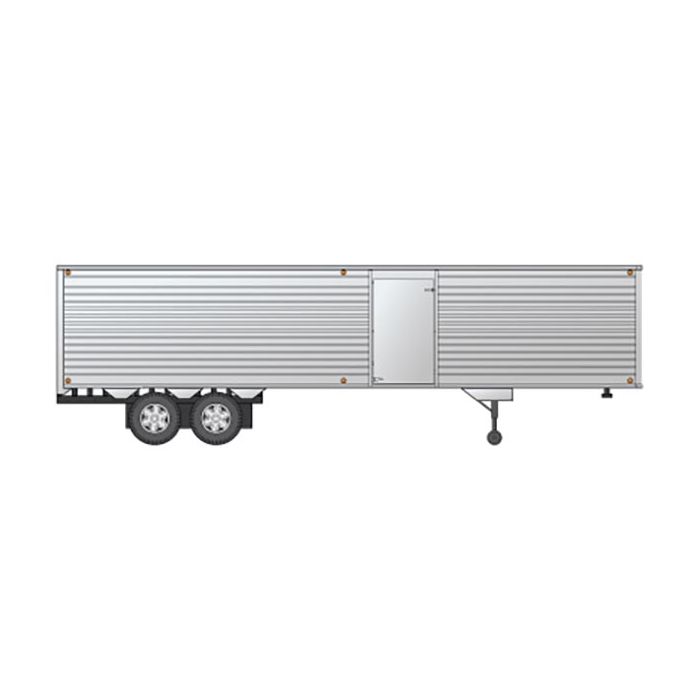 Rapido 403066 Fruehauf 40' Fluted-Side Volume Van Trailer w/Side Door - Assembled -- Painted, Unlettered (silver), HO