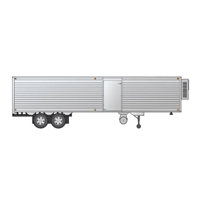 Rapido 403068 Fruehauf 40' Fluted-Side Volume Van Trailer w/Side Door & Clip-On - Assembled -- Painted, Unlettered (silver), HO