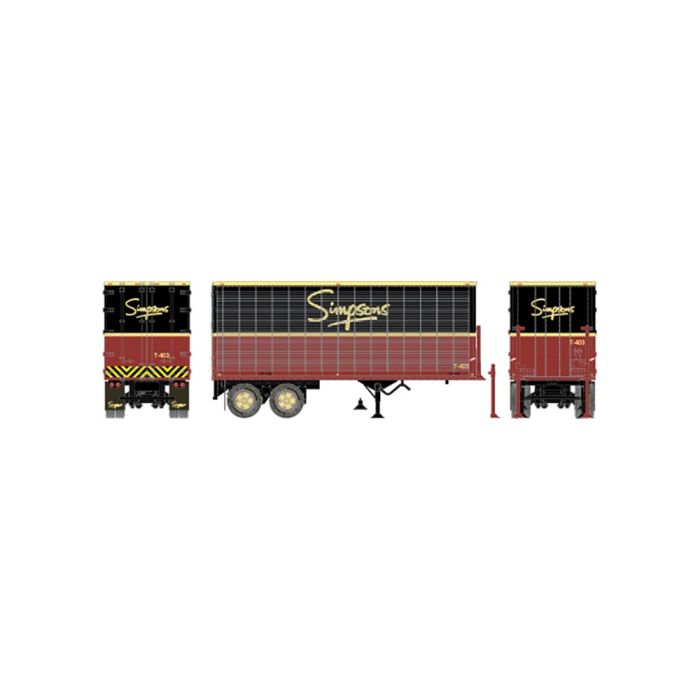 PREORDER Rapido 403081 HO 26' Can-Car Dry Van Trailer: Simpsons: