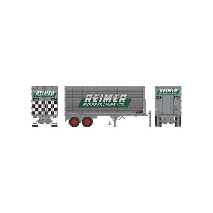 PREORDER Rapido 403084 HO 26' Can-Car Dry Van Trailer: Reimer Trucking: