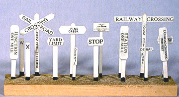 Banta Modelworks 2030 Right Of Way Signs, HO Scale