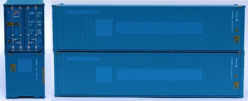 Jacksonville Terminal Company 405177 Florens ex-Hanjin 40' HIGH CUBE containers with Magnetic system, Corrugated-side. JTC