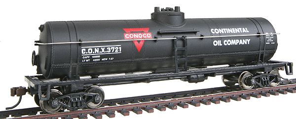 WalthersTrainline 931-1614 40' Tank Car - Ready to Run -- Conoco (black, red, white), HO Scale