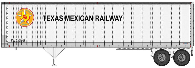 Walthers SceneMaster 949-2516 40' Trailmobile Trailer 2-Pack - Assembled -- Texas Mexican Railway (white, black, orange), HO