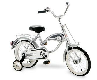 Morgan Cycle 41116 14" Cruiser Bicycle with Training Wheels SILVER