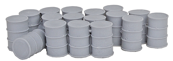 Bar Mills 4017 55-Gallon Drums w/Closed Tops -- Unpainted, O Scale