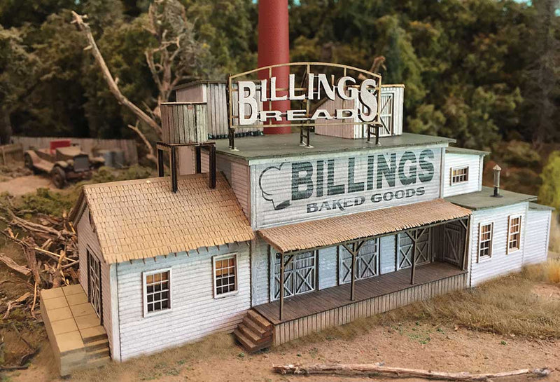 Bar Mills 171 Laser-Cut Wood Kit -- Billings Bakery, N Scale