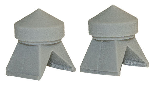 Bar Mills 4037	Roof Vents -- Unpainted pkg(2), O Scale