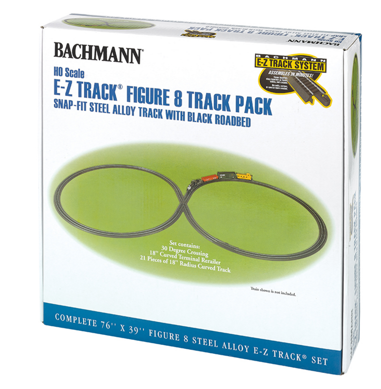 Bachmann 44487 Steel Alloy E-Z TRACK Figure 8 Track Pack (HO Scale)