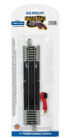Bachmann 44510 E-Z Track HO Nickel Silver 9" STRAIGHT TERMINAL...