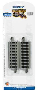Bachmann 44513 E-Z Track HO Nickel Silver 2.25" STRAIGHT TRACK 4pk...