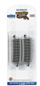 Bachmann 44532 E-Z Track HO Nickel Silver 1/2 22" RADIUS TRACK...