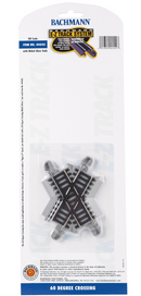 Bachmann 44542 Crossing w/Nickel Silver Rail & Gray Roadbed - E-Z Track(R) -- 60-Degree, HO