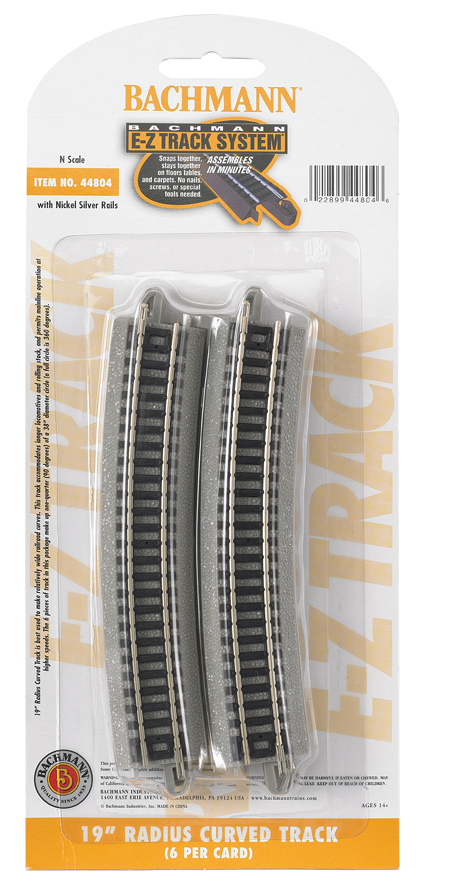 Bachmann 44804 19' RADIUS TRACK Ez, N Scale