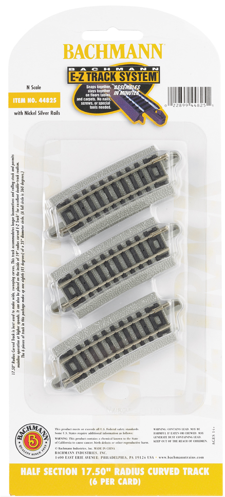 Bachmann 44825 HALF SECTION 17.5'RADIUS, N Scale