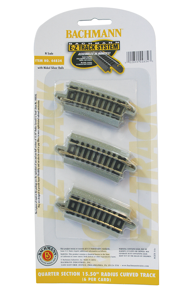 Bachmann 44834 15.50' RADIUS QTR SECTION, N Scale