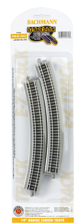 Bachmann 44853 14'RADIUS TRACK, N Scale