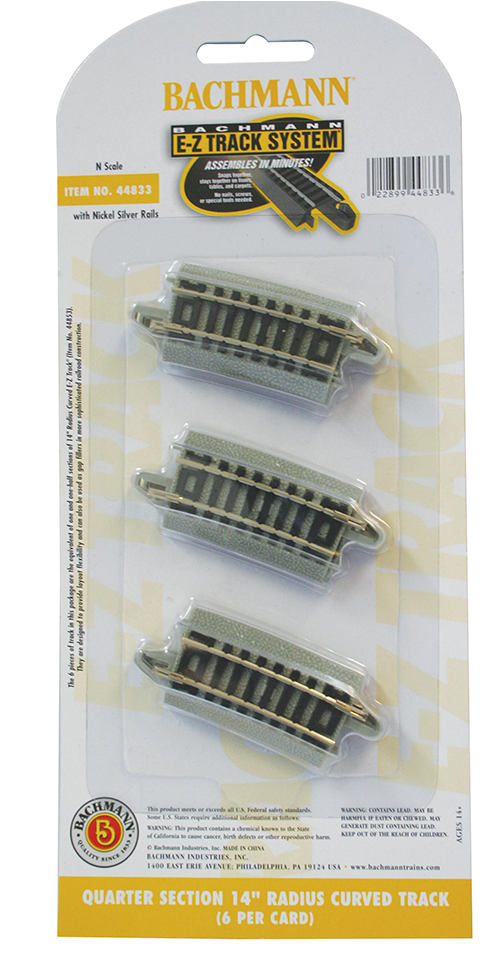 Bachmann 44833 14'RADIUS QTR SECTION, N Scale