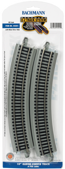 Bachmann 44501 E-Z Track HO w/Gray Roadbed - 18" Radius Curved Track...