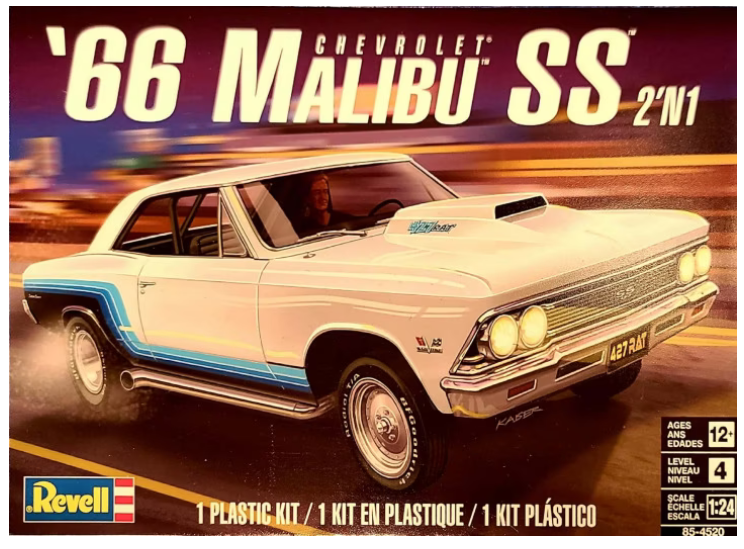 Revell Monogram Germany 4520 '66 Chevy Malibu SS 2n1 1:24