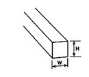 Plastruct 92063 Clear Acrylic Square Rod