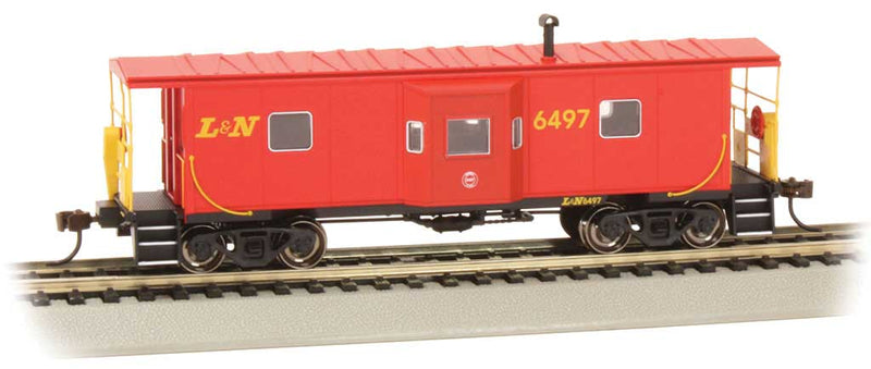 Bachmann 73209 Steel Bay-Window Caboose - Ready to Run - Silver Series(R) -- Louisville & Nashville 6497, HO Scale