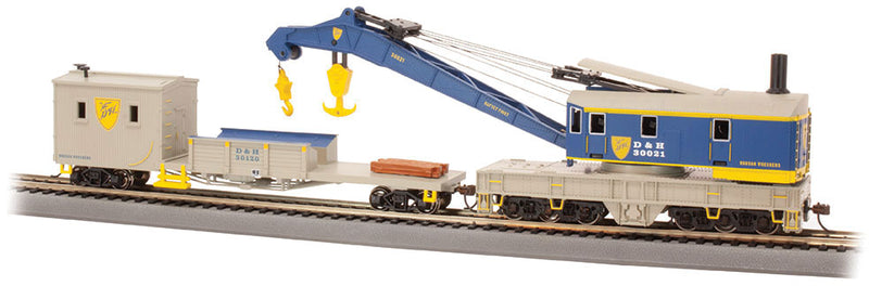 Bachmann 16103 250-Ton Crane Derrick with Boom Tender - Silver Series(R) -- Delaware & Hudson, HO Scale