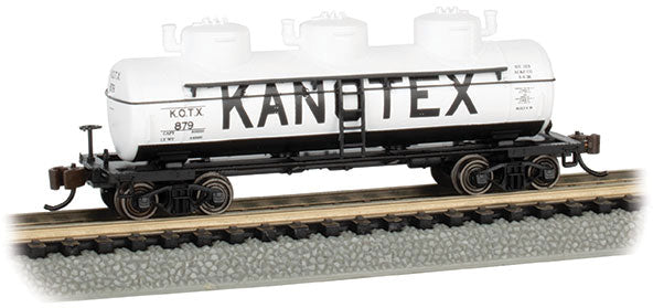 Bachmann 17157 3-Dome Tank Car - Ready to Run - Silver Series(R) -- Kanotex 879, N Scale