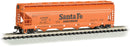 Bachmann 17564 Canadian Cylindrical 4-Bay Grain Hopper - Ready to Run - Silver Series(R) -- Santa Fe 101414, N Scale