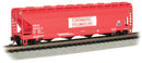 Bachmann 17562 Canadian Cylindrical 4-Bay Grain Hopper - Ready to Run - Silver Series(R) - Continental Polymers 3000, N Scale
