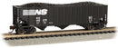 Bachmann 18754 Bethlehem Steel 100-Ton 3-Bay Hopper - Ready to Run - Norfolk Southern 145275 (black, white), N Scale