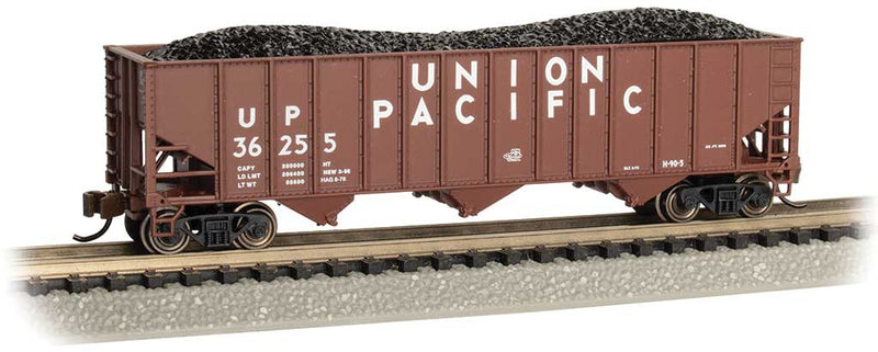 Bachmann 18751 Bethlehem Steel 100-Ton 3-Bay Hopper - Ready to Run -- Union Pacific 36255 (Boxcar Red, white), N Scale