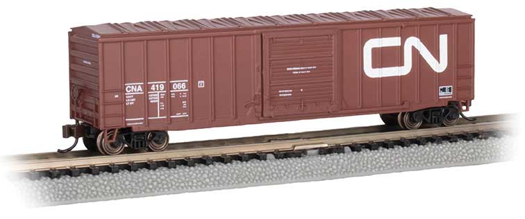 Bachmann 19663 ACF 50'6" Outside-Braced Sliding-Door Boxcar - Ready to Run - Silver Series -- Canadian National, N Scale