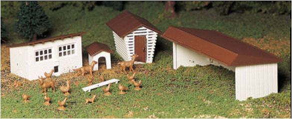 Bachmann 45604 FARM OUTBUILDINGS, O Scale