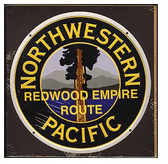 Microscale Inc 460-10033 Embossed Die-Cut Metal Sign -- Northwestern Pacific