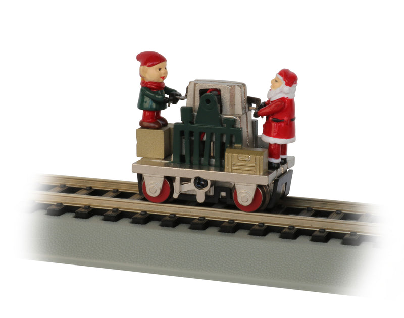 Bachmann 46224 Gandy Dancer Operating Hand Car - Christmas, HO Scale