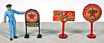 JL Innovative Design 462 Vintage Gas Station Curb Signs Texaco, HO Scale